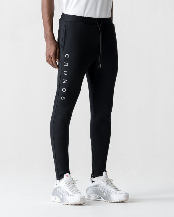 CRONOS ACTIVE SLIM Long Pants【BLACK×SILVER】