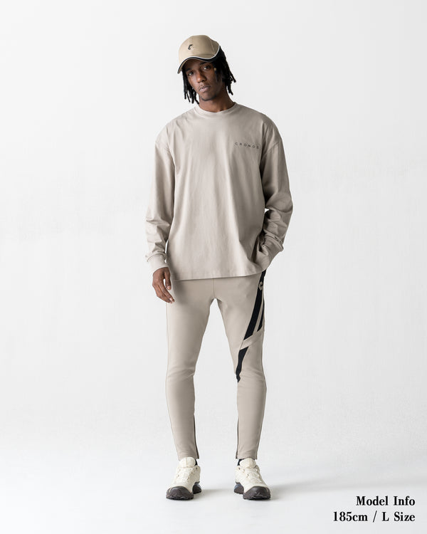 CRONOS BACK STATEMENT L/S TEE【GREIGE】