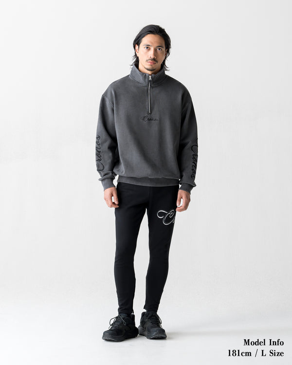 CRONOS SCRIPT HALF ZIP 【V BLACK】