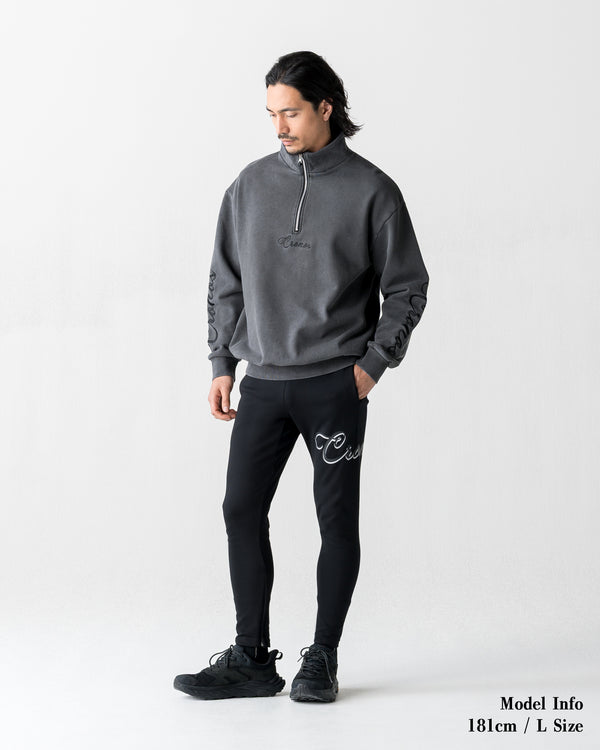 CRONOS SCRIPT HALF ZIP 【V BLACK】