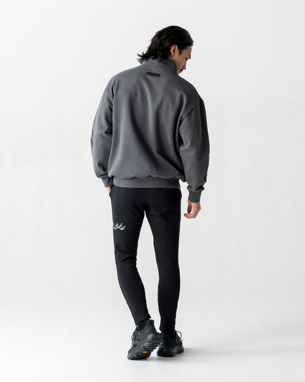 CRONOS HIGH TENSION SCRIPT SKINNY PANTS【BLACK】