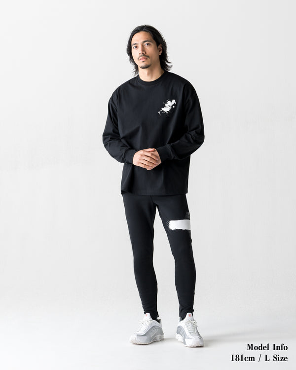 CRONOS PAINT STROKE SKINNY PANTS【BLACK】