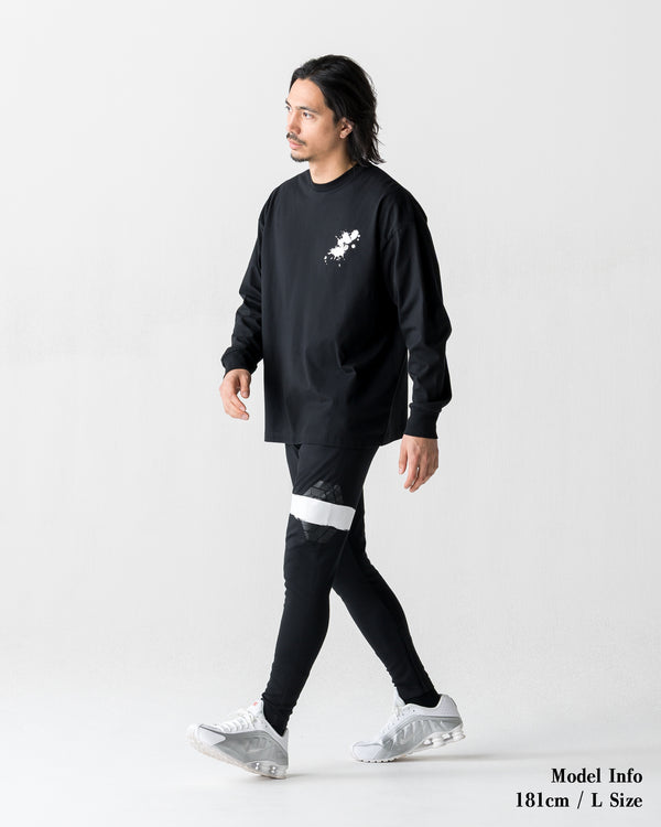 CRONOS PAINT STROKE SKINNY PANTS【BLACK】