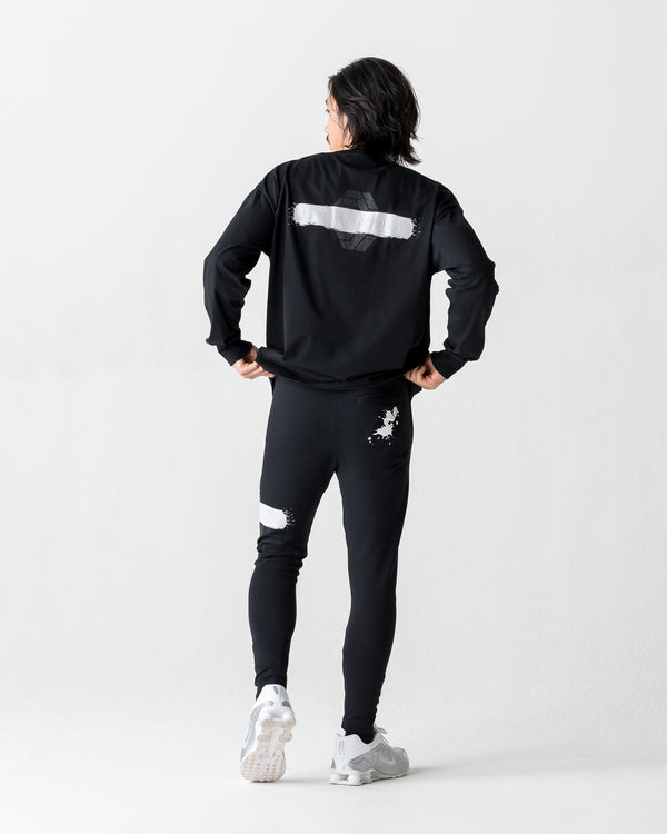 CRONOS PAINT STROKE SKINNY PANTS【BLACK】