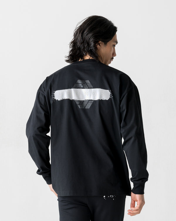CRONOS PAINT STROKE L/S TEE【BLACK】