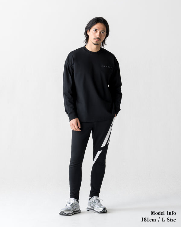 CRONOS BACK STATEMENT L/S TEE【BLACK】