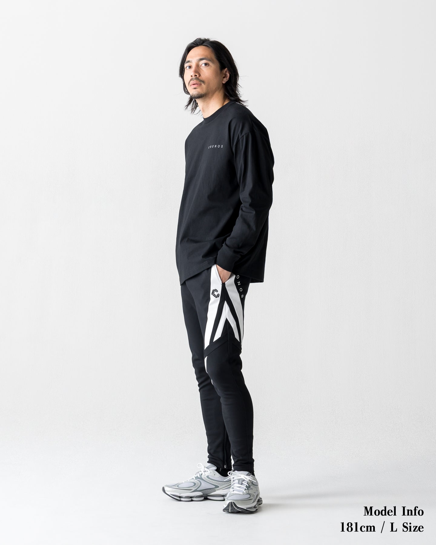 CRONOS BACK STATEMENT L/S TEE【BLACK】