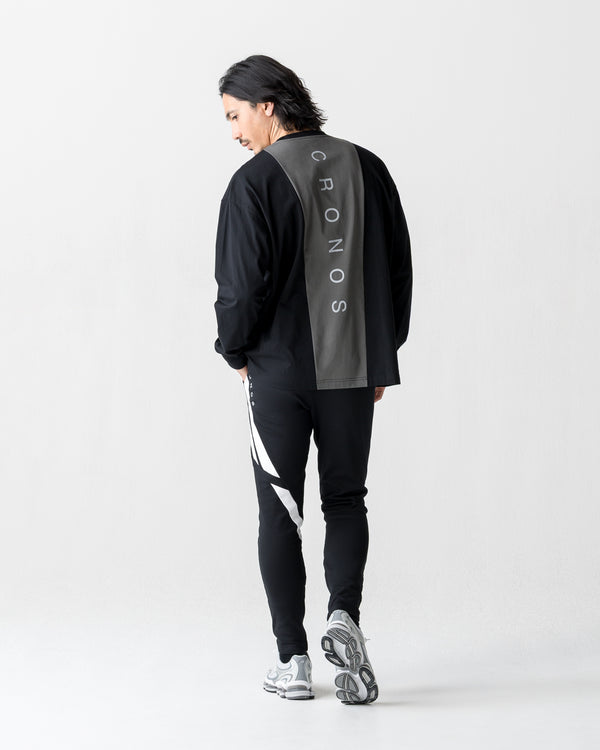 CRONOS BACK STATEMENT L/S TEE【BLACK】