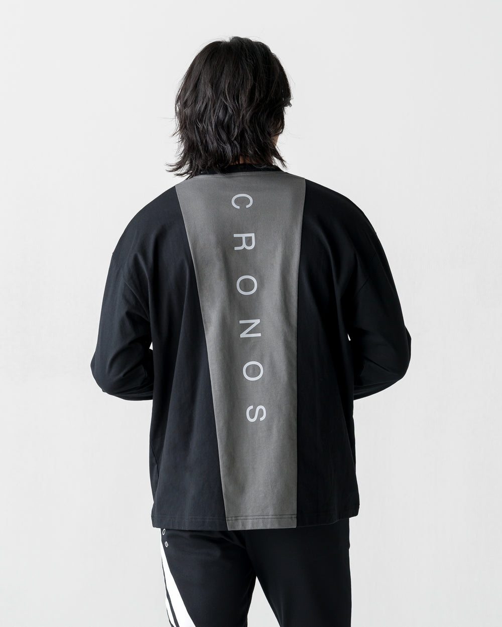 CRONOS BACK STATEMENT L/S TEE【BLACK】