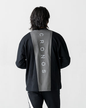 CRONOS BACK STATEMENT L/S TEE【BLACK】