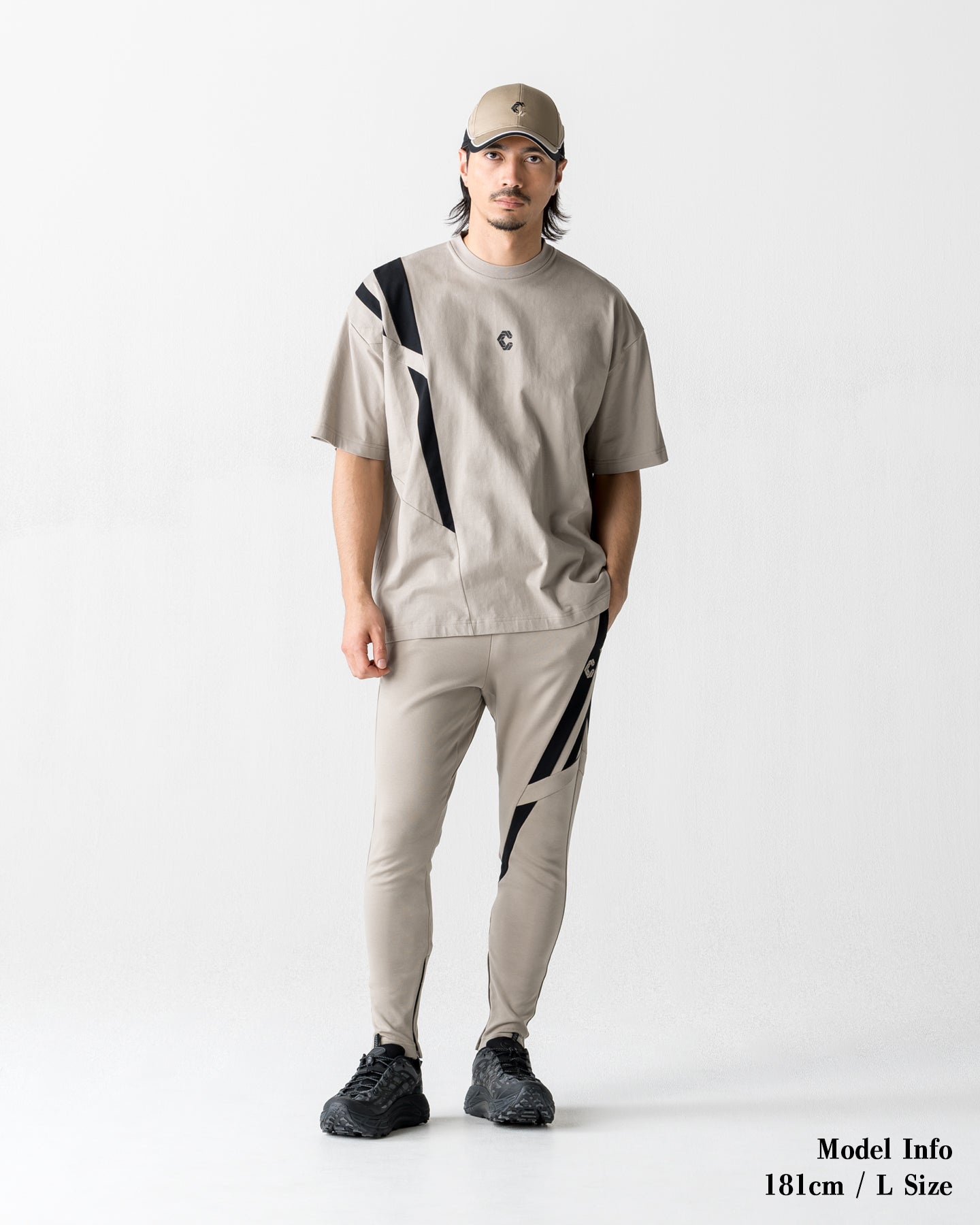 CRONOS ACTIVE FLOW OVERSIZE S/S TEE [GREIGE]
