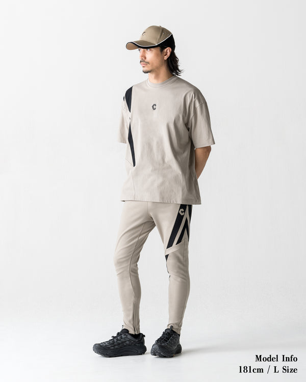 CRONOS ACTIVE FLOW OVERSIZE S/S TEE【GREIGE】