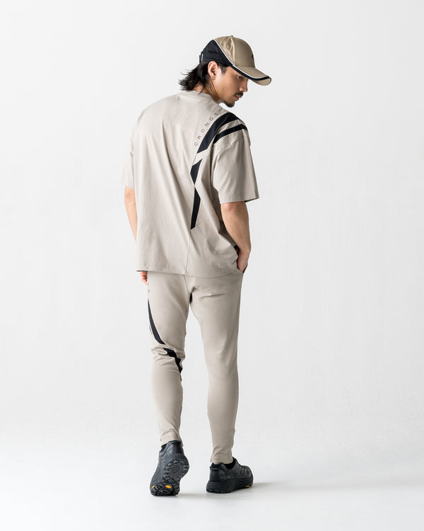 CRONOS ACTIVE FLOW OVERSIZE S/S TEE【GREIGE】