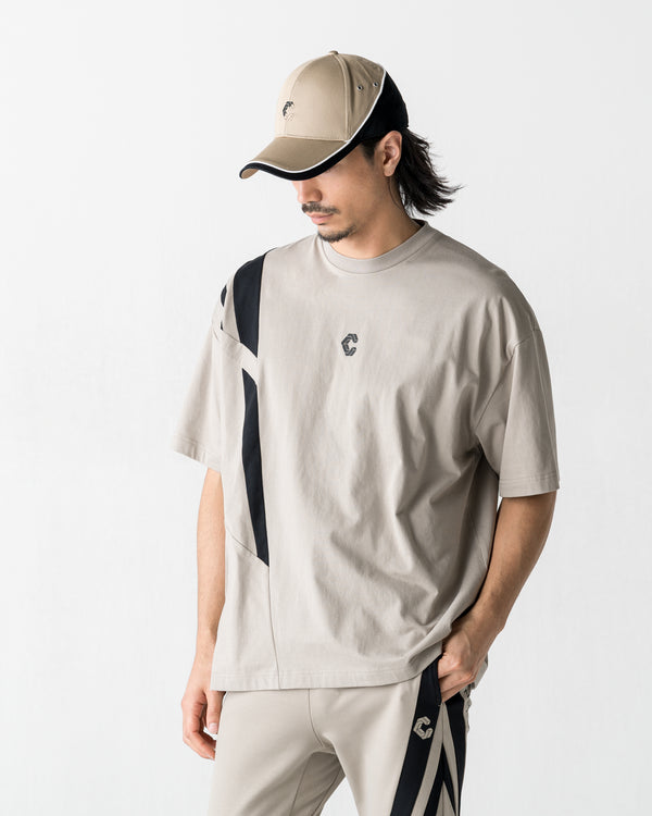 CRONOS ACTIVE FLOW OVERSIZE S/S TEE【GREIGE】