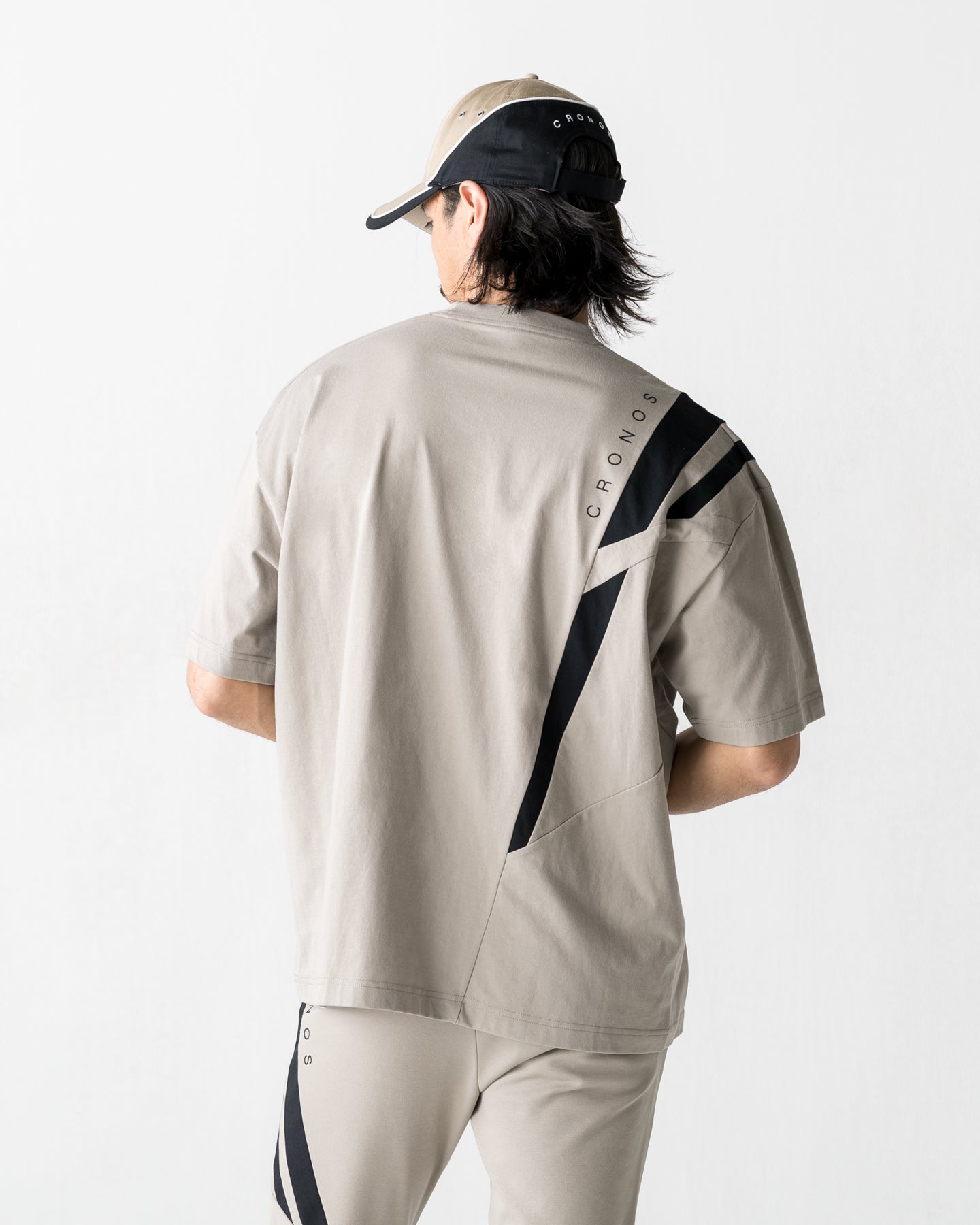 CRONOS ACTIVE FLOW OVERSIZE S/S TEE [GREIGE]