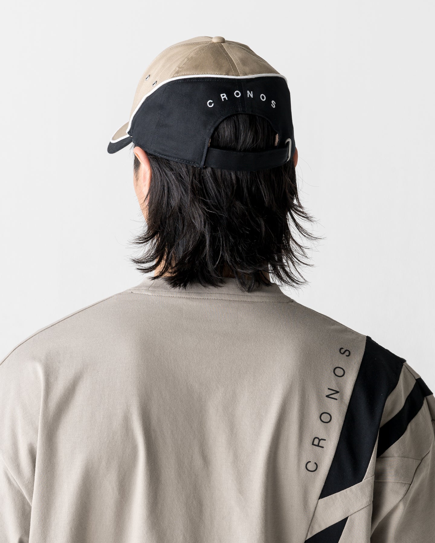 CRONOS WASHABLE KNIT CAP【GREIGE】 CRONOS BICOLOR PANEL BRIM CAP [GREIGE]