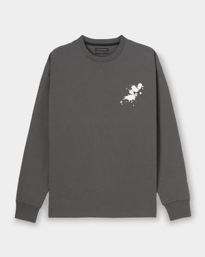 CRONOS PAINT STROKE L/S TEE【D.GRAY】