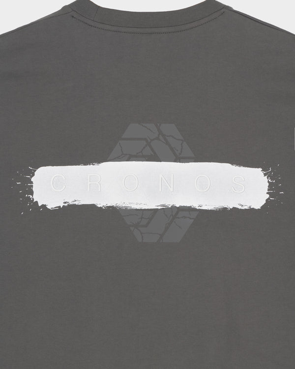 CRONOS PAINT STROKE L/S TEE【D.GRAY】