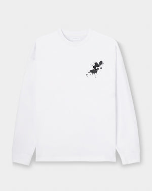 CRONOS PAINT STROKE L/S TEE【WHITE】