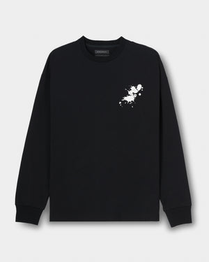CRONOS PAINT STROKE L/S TEE【BLACK】