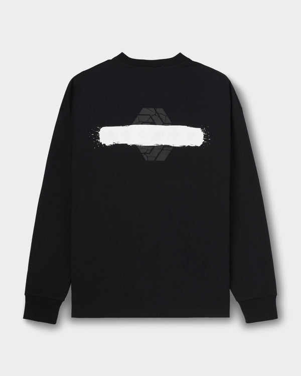 CRONOS PAINT STROKE L/S TEE【BLACK】