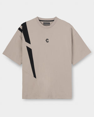 CRONOS ACTIVE FLOW OVERSIZE S/S TEE【GREIGE】