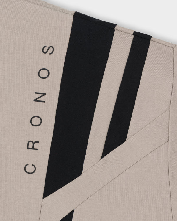 CRONOS ACTIVE FLOW OVERSIZE S/S TEE【GREIGE】