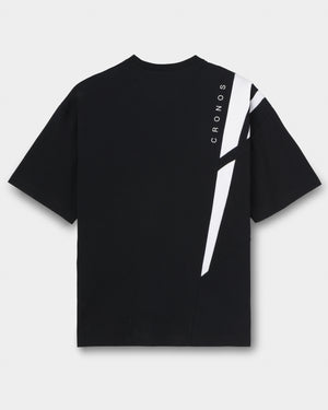 CRONOS ACTIVE FLOW OVERSIZE S/S TEE【BLACK】