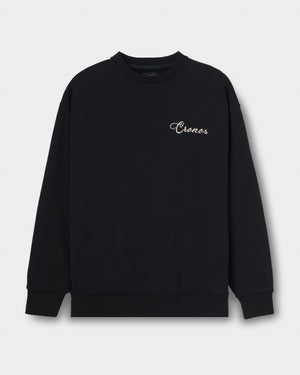 CRONOS  SCRIPT SWEAT【BLACK】