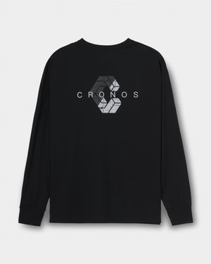 CRONOS BOLD BACK LOGO REGULARFIT T-SHIRT【BLACK×SILVER】