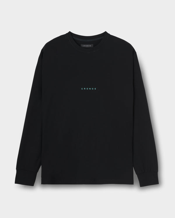 CRONOS BOLD BACK LOGO REGULARFIT T-SHIRT【BLACK×T.BLUE】