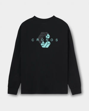 CRONOS BOLD BACK LOGO REGULARFIT T-SHIRT【BLACK×T.BLUE】