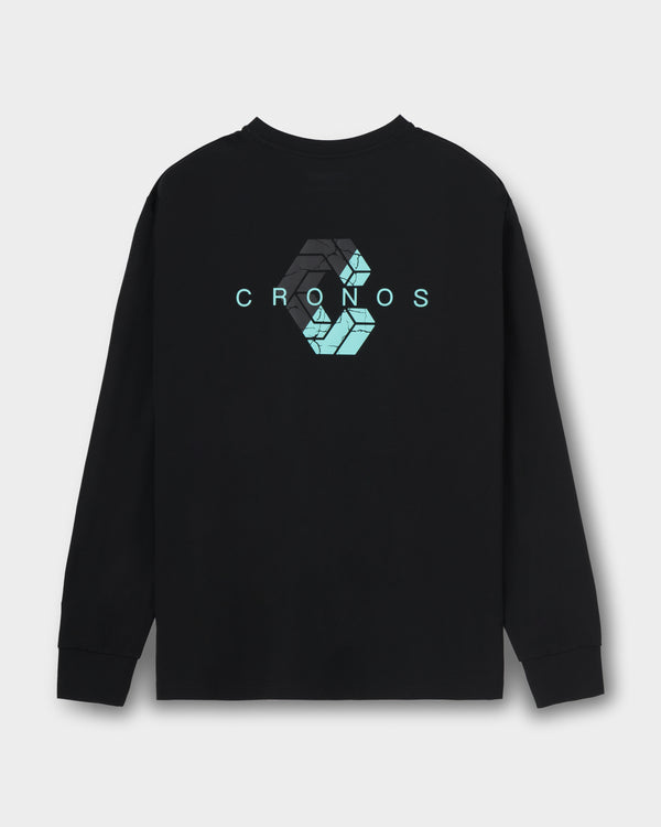 CRONOS BOLD BACK LOGO REGULARFIT T-SHIRT【BLACK×T.BLUE】