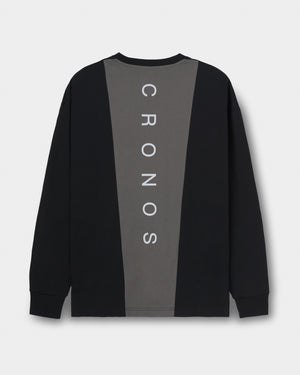 CRONOS BACK STATEMENT L/S TEE【BLACK】