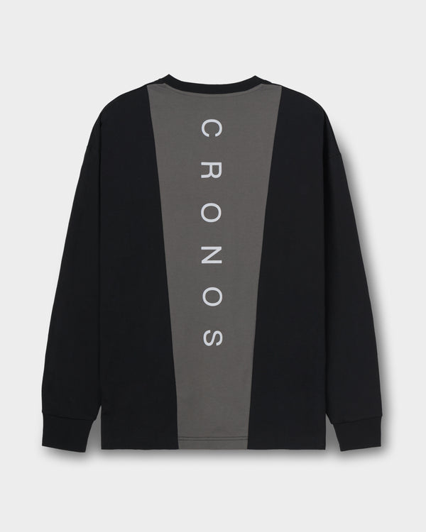 CRONOS BACK STATEMENT L/S TEE【BLACK】