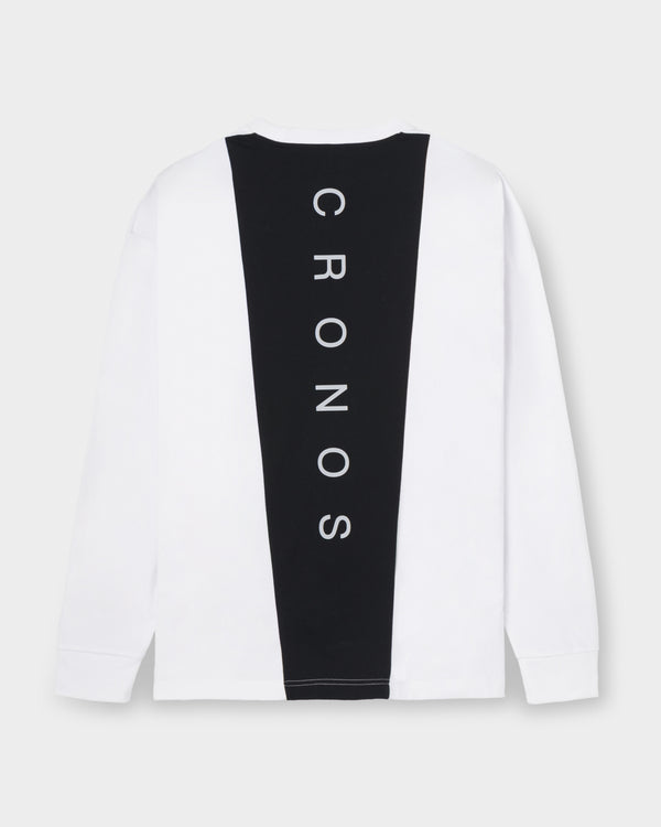 CRONOS BACK STATEMENT L/S TEE【WHITE】