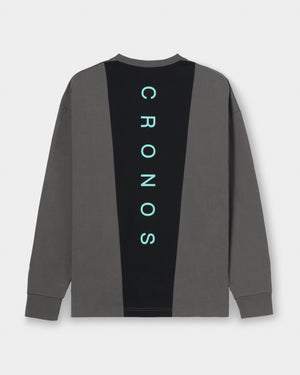 CRONOS BACK STATEMENT L/S TEE【D.GRAY】