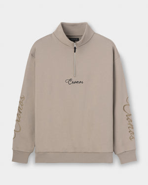 CRONOS SCRIPT HALF ZIP 【GREIGE】