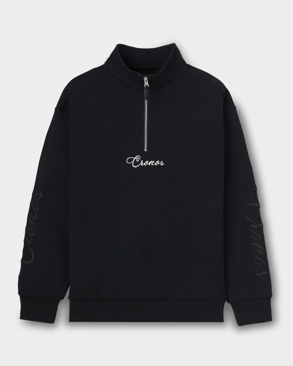 CRONOS SCRIPT HALF ZIP 【BLACK】