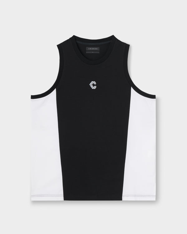 CRONOS SPLIT  LOGO SLEEVELESS【BLACK】