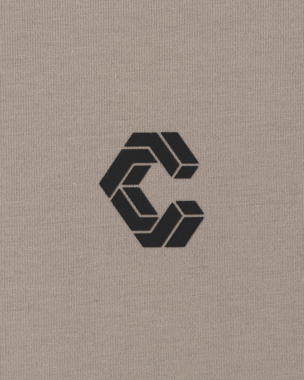 CRONOS SPLIT  LOGO SLEEVELESS【GREIGE】