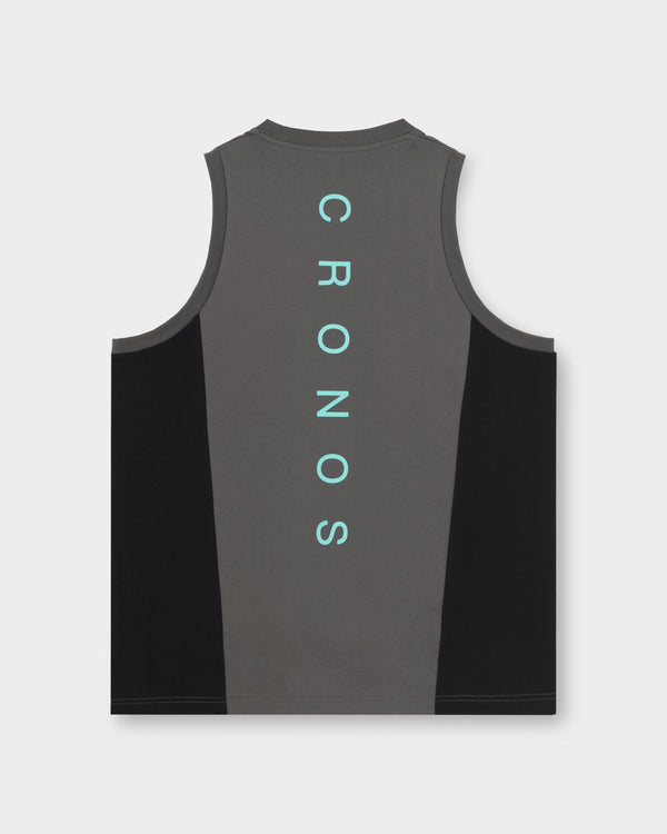 CRONOS SPLIT  LOGO SLEEVELESS【D.GRAY】