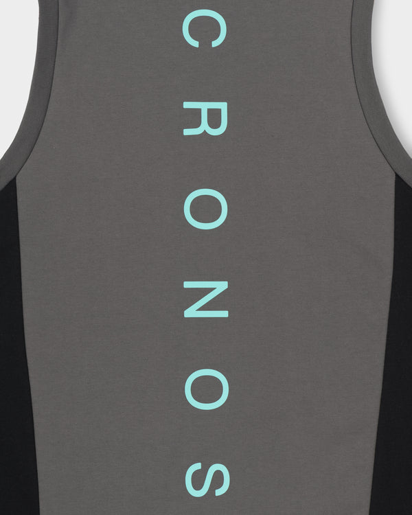 CRONOS SPLIT  LOGO SLEEVELESS【D.GRAY】