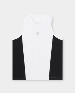 CRONOS SPLIT  LOGO SLEEVELESS【WHITE】