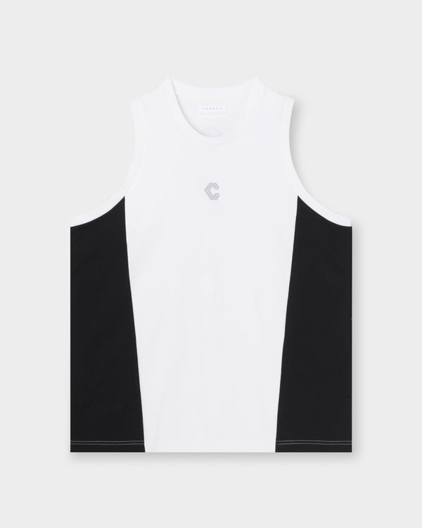 CRONOS SPLIT  LOGO SLEEVELESS【WHITE】