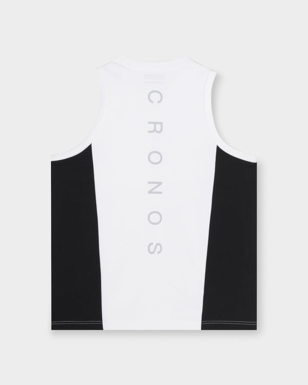 CRONOS SPLIT  LOGO SLEEVELESS【WHITE】