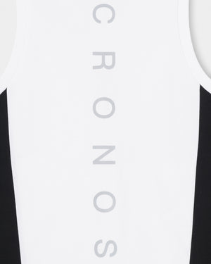 CRONOS SPLIT  LOGO SLEEVELESS【WHITE】