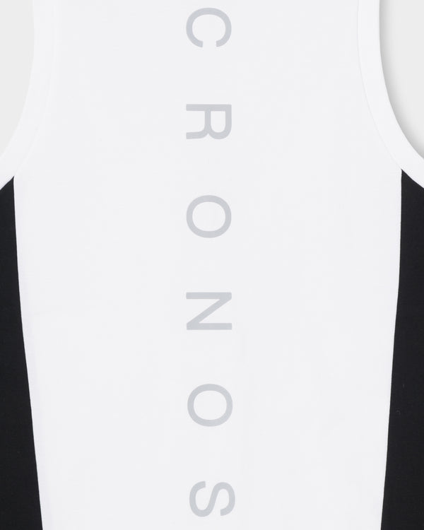 CRONOS SPLIT  LOGO SLEEVELESS【WHITE】