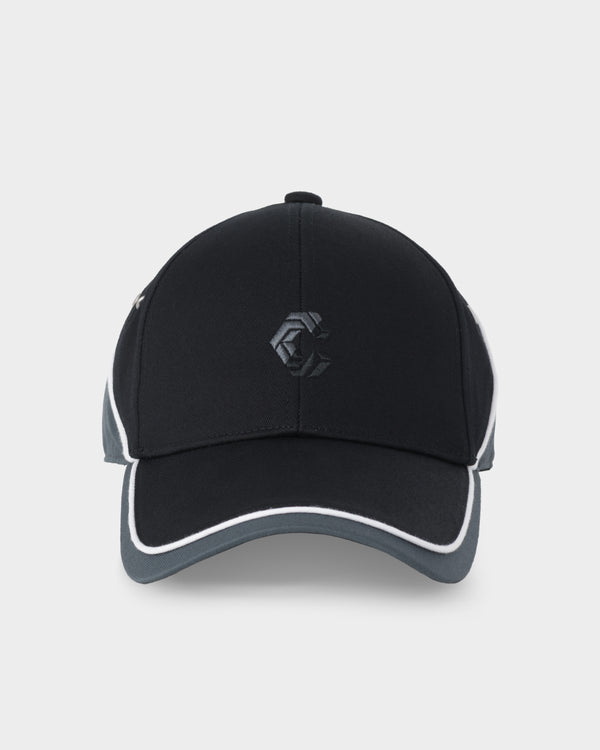CRONOS 雙色拼接帽簷棒球帽 [黑色]