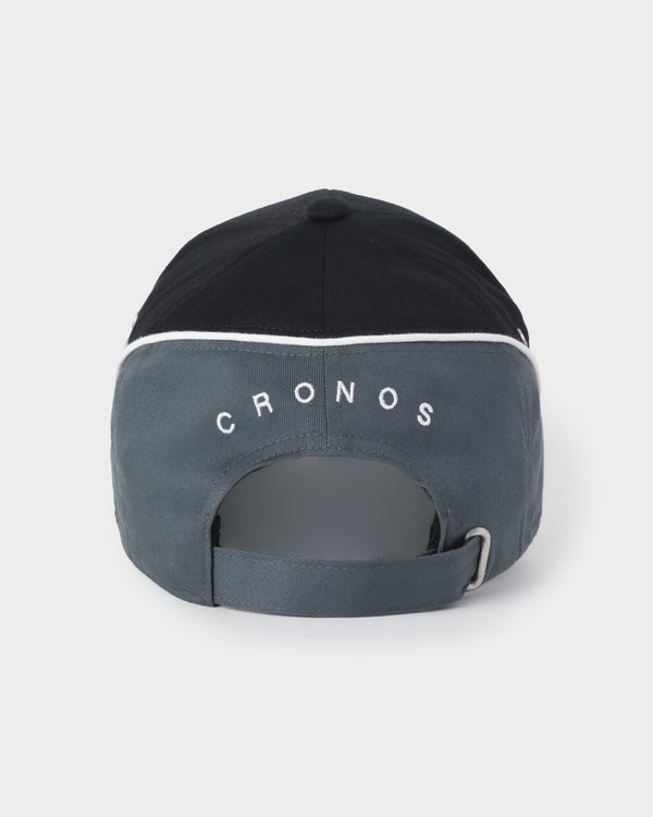 CRONOS 雙色拼接帽簷棒球帽 [黑色]